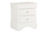 POMPEI METALLIC WHITE NIGHTSTAND
