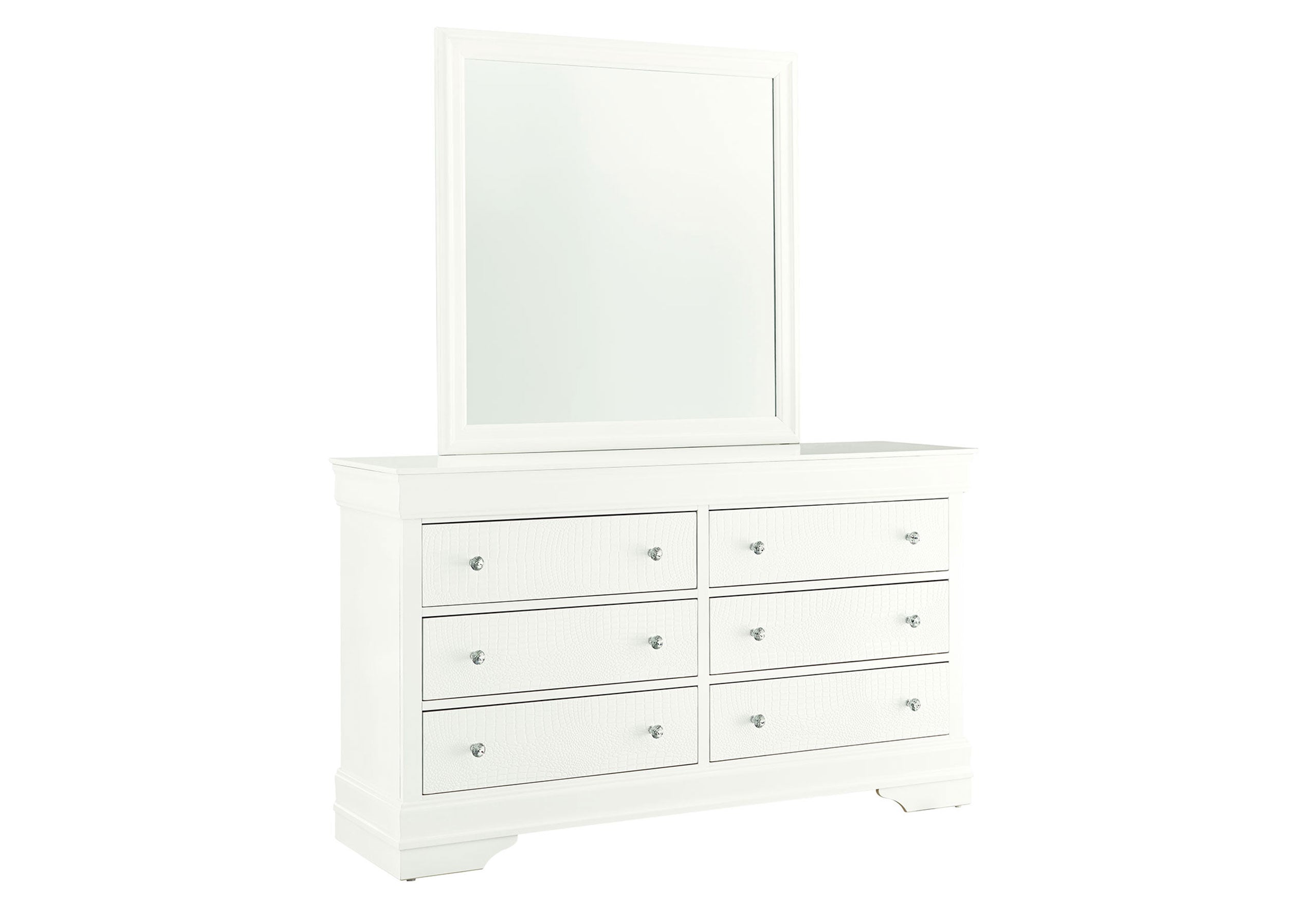 POMPEI METALLIC WHITE MIRROR