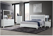 LUCCIA WHITE TWIN BED GROUP WITH LED