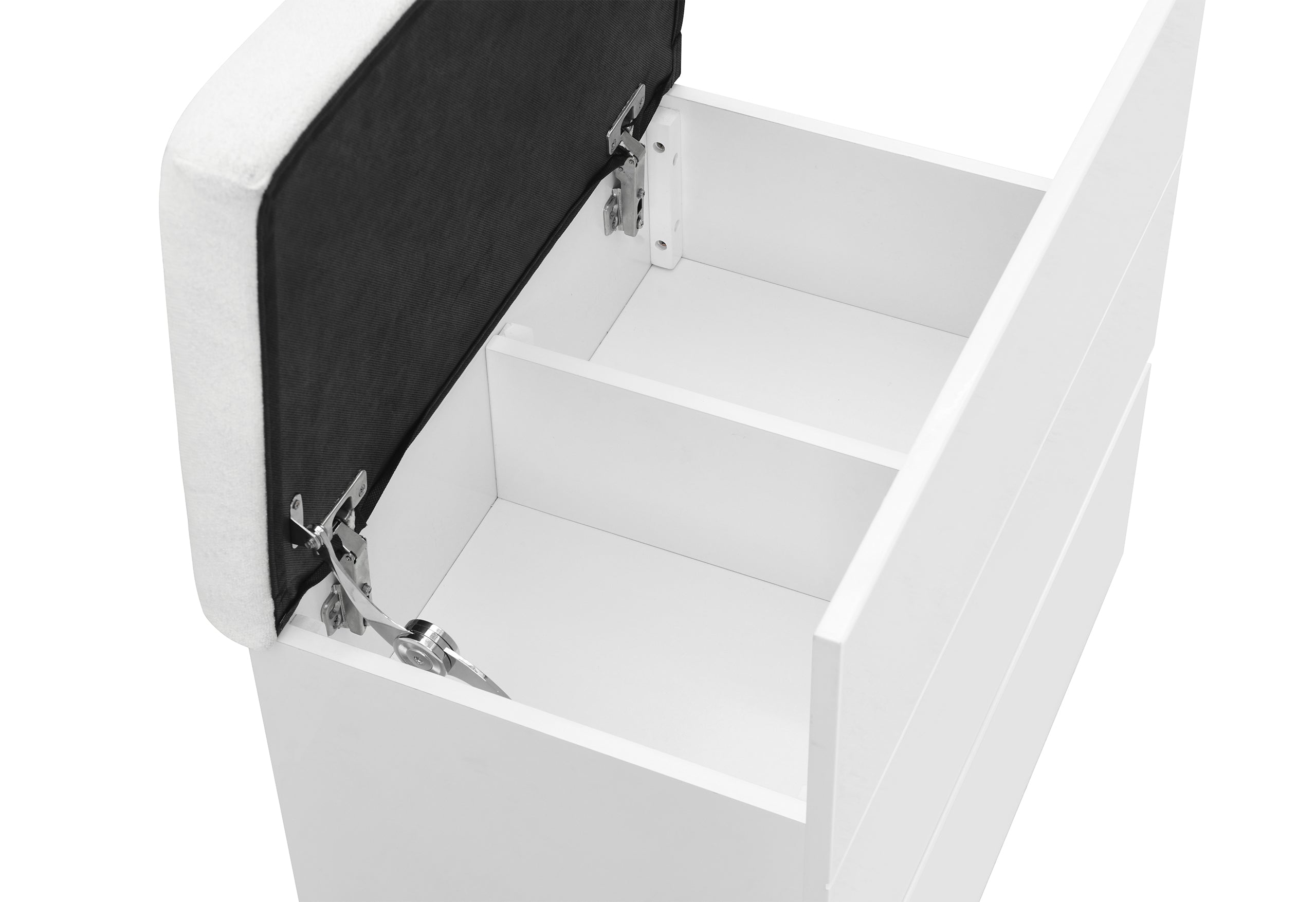 ELLA WHITE VANITY SET WITH STORAGE STOOL