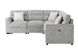 U9401 NICKEL SECTIONAL WITH 3 PILLOWS