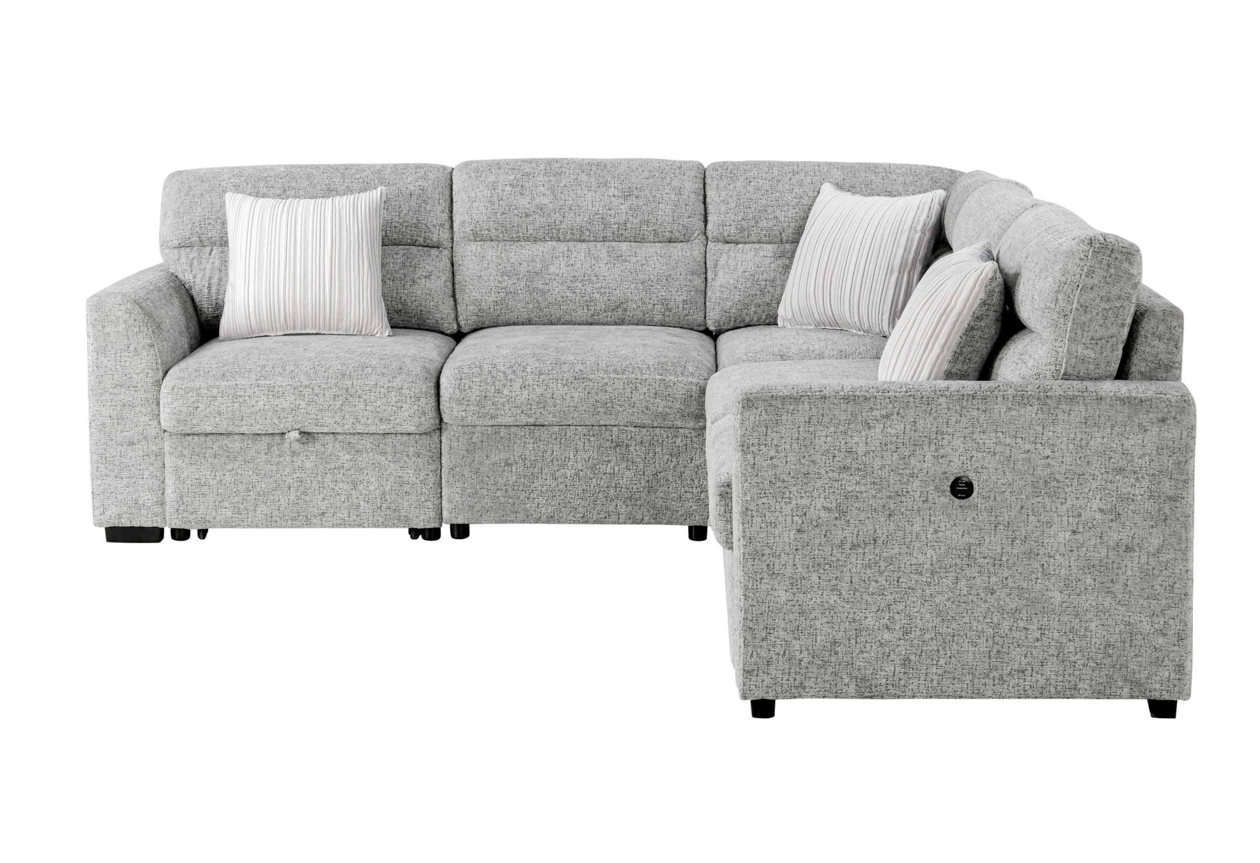 U9401 NICKEL SECTIONAL WITH 3 PILLOWS