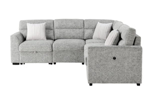 U9401 NICKEL SECTIONAL WITH 3 PILLOWS