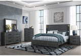 CAMA COMPLETA CYPRESS GRIS OSCURO