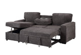 U0203 SOFÁ CAMA REVERSIBLE GRIS OSCURO