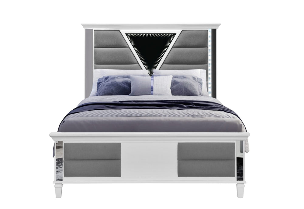 MARCO METALLIC WHITE FULL BED FOOTBOARD