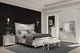 PARIS CHAMPAGNE QUEEN BED GROUP 5 Piece Set With Led