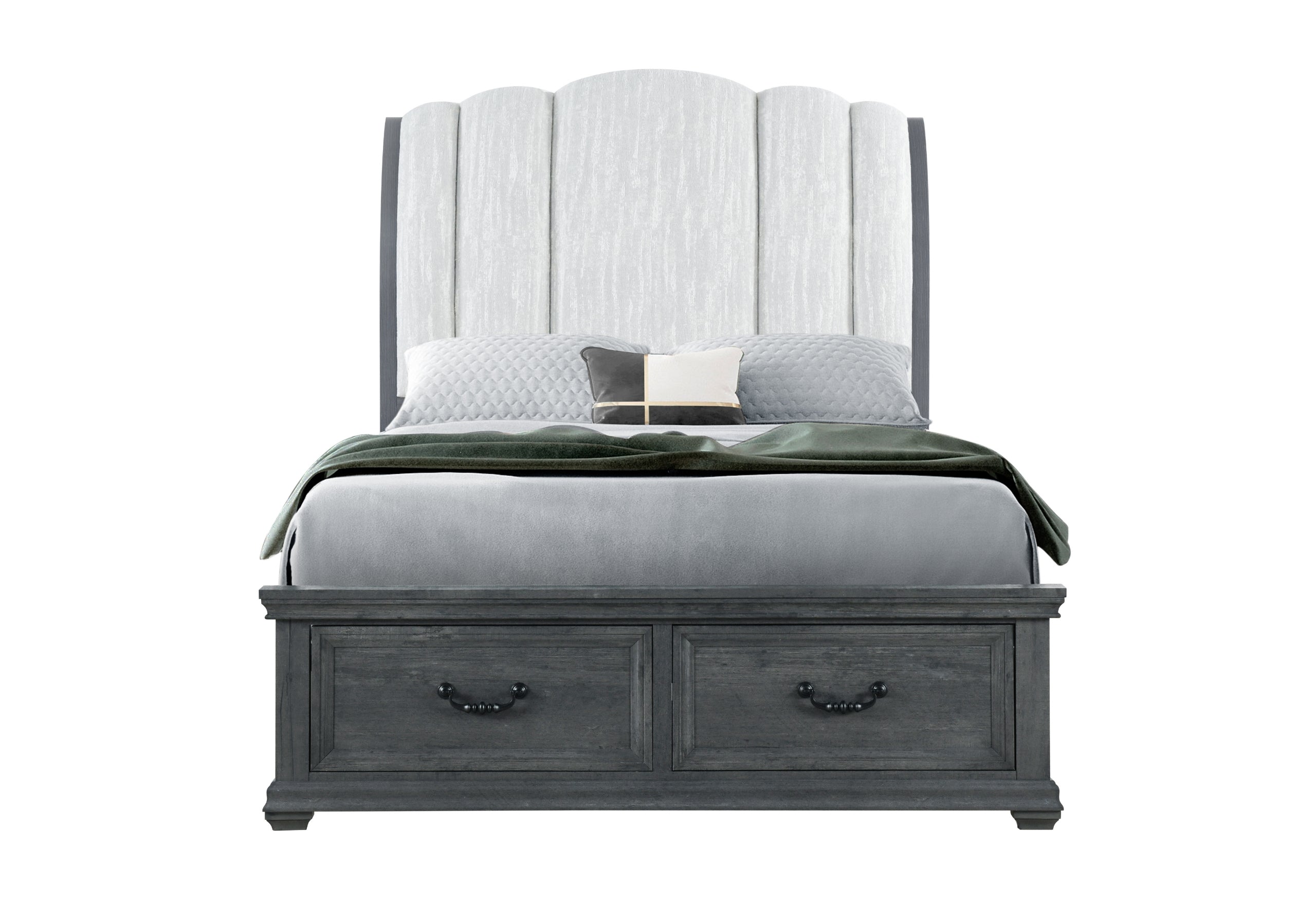 ROWAN GREY STORAGE QUEEN BED