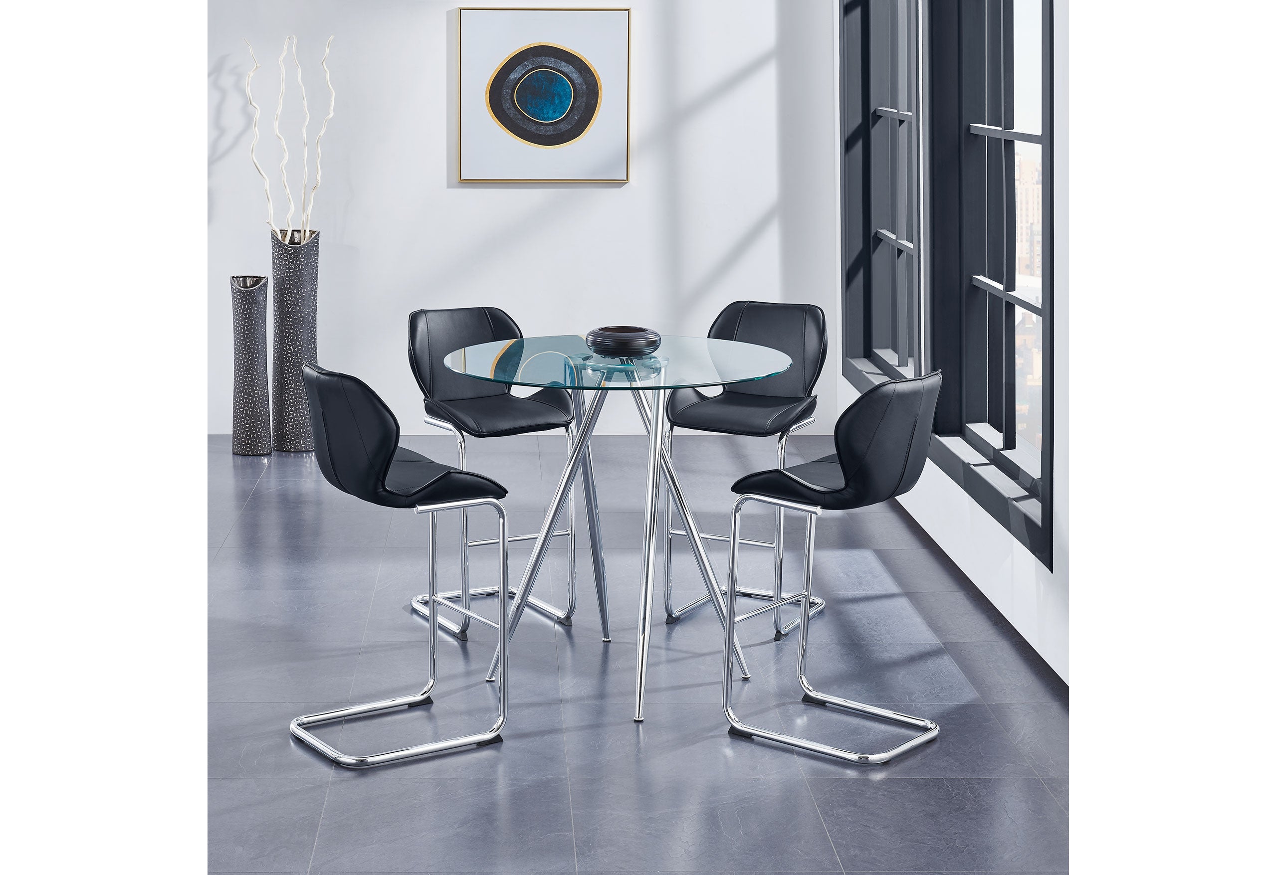 D1446 BLACK BAR STOOL