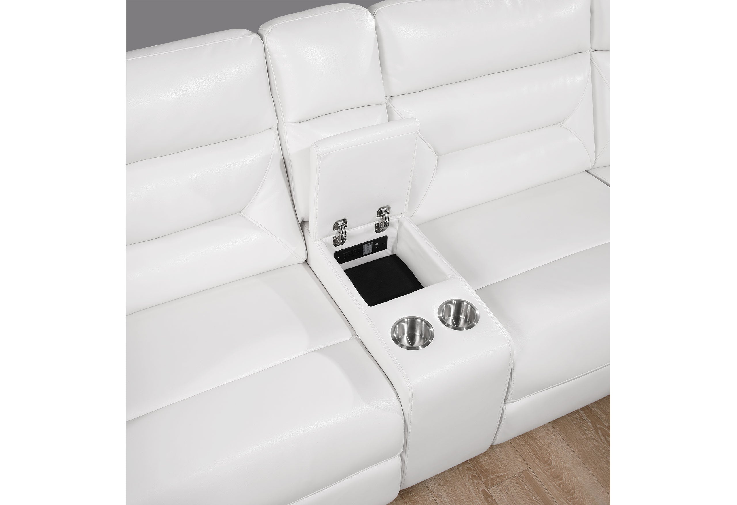 U2682 BLANCHE WHITE/GREY 33 LAF PCRLS W/ USB AND OUTLET