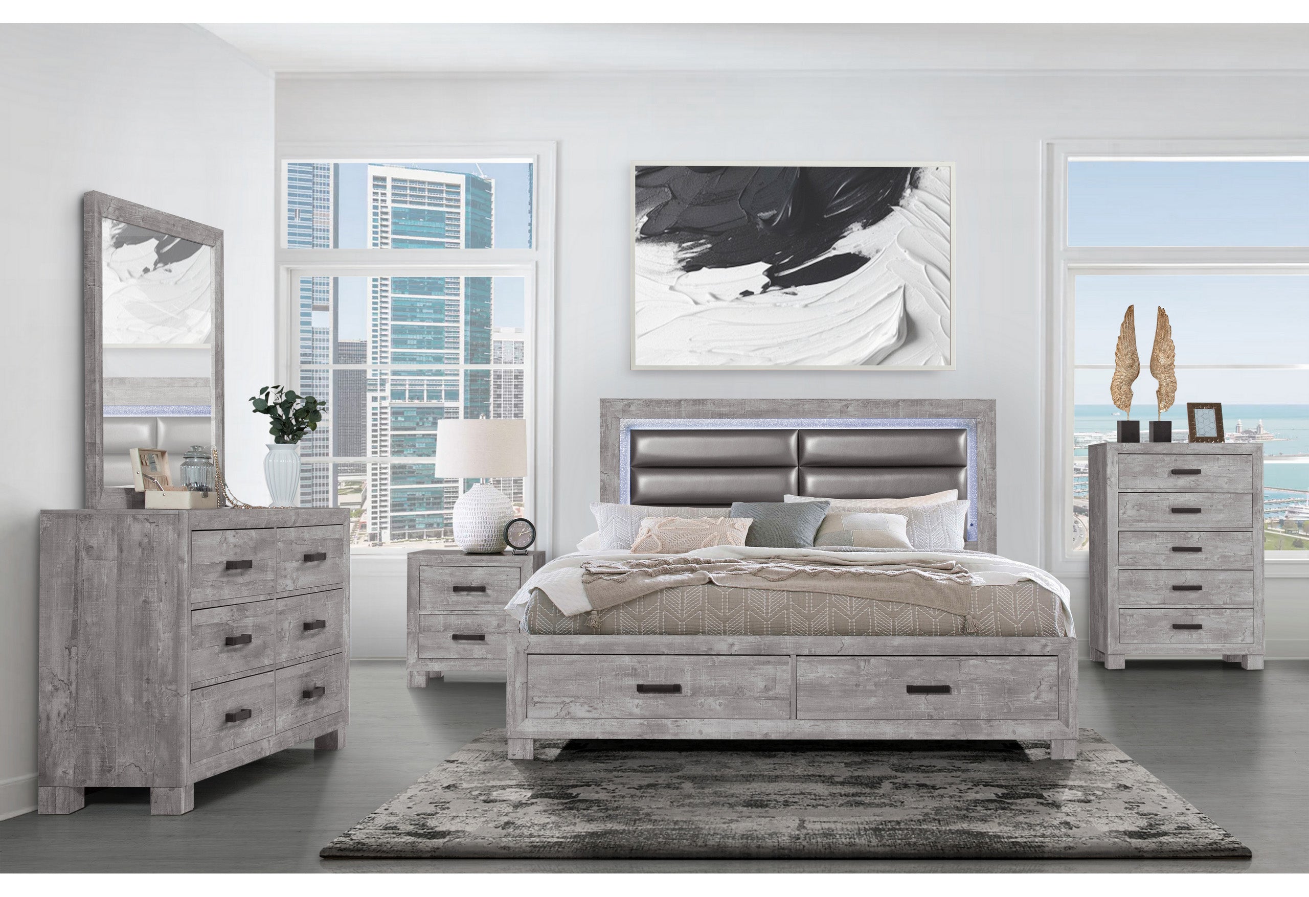 NOLAN GREY QUEEN BED GROUP