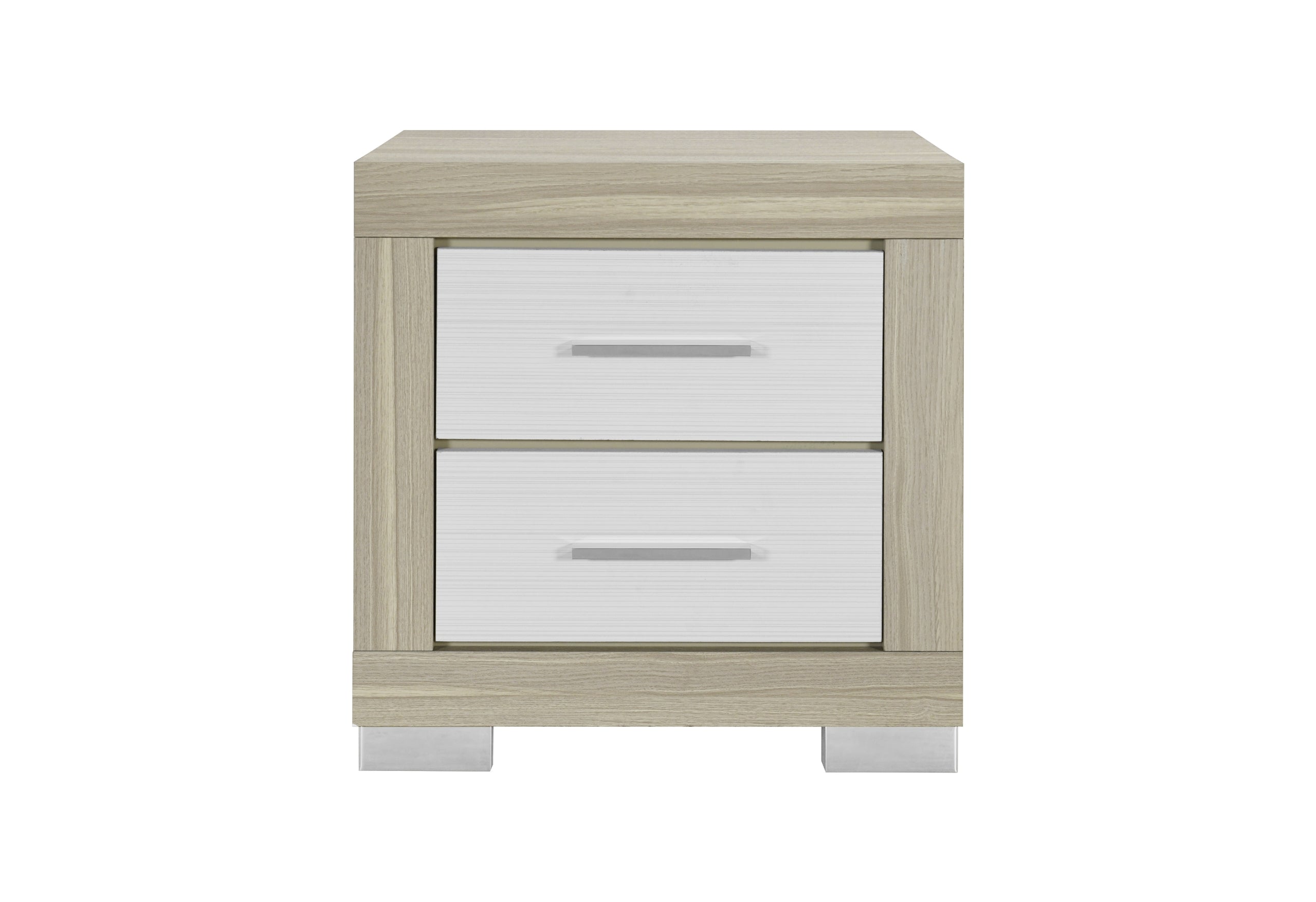 EMMA NATURAL/WHITE NIGHTSTAND