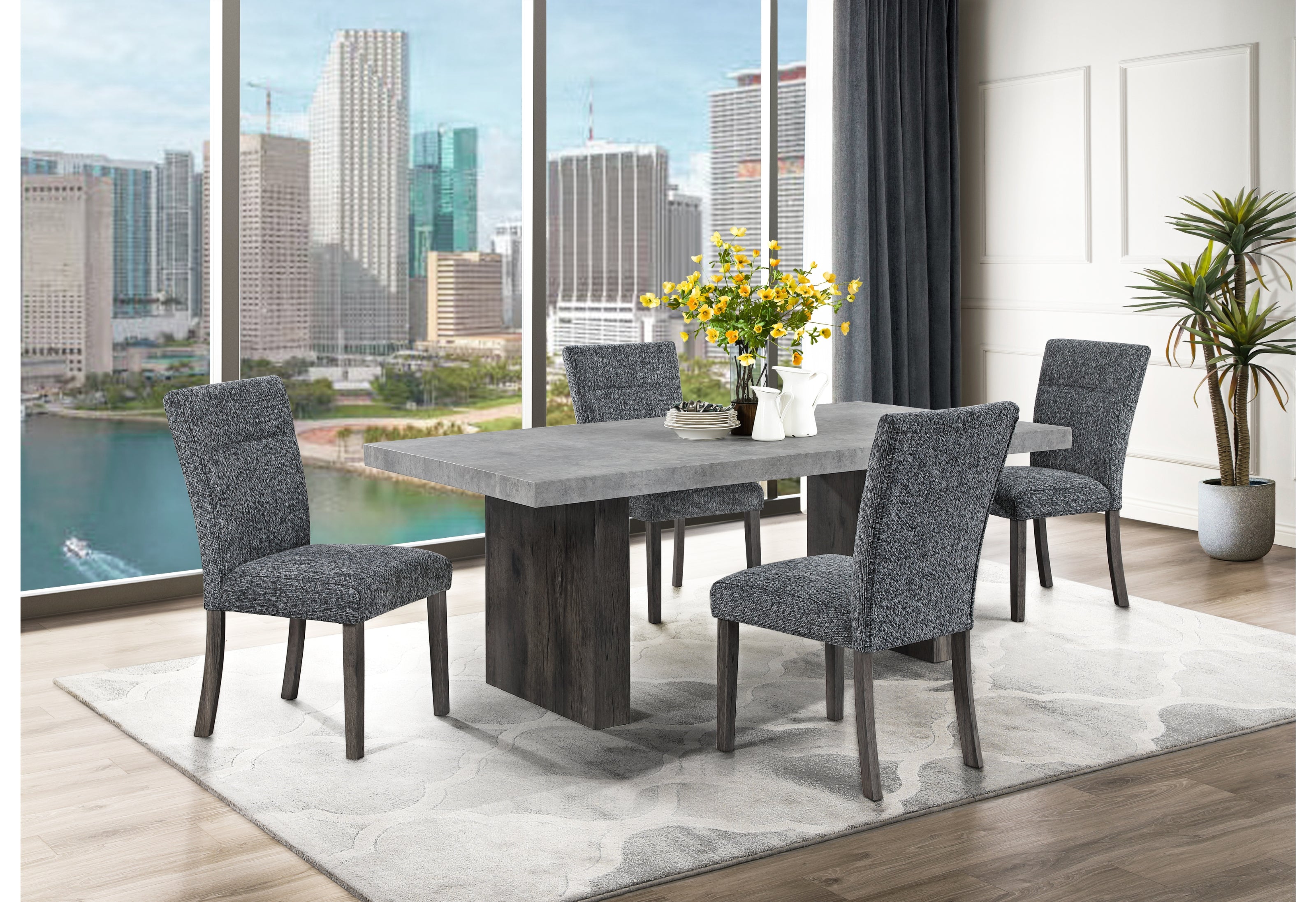 D2410 DINING TABLE D86DC DINING CHAIR