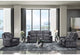 U2200 DOMINO GRANITE POWER RECLINING SOFA/POWER CONSOLE RECLINING LOVESEAT WITH POWER SWITCH/POWER RECLINER