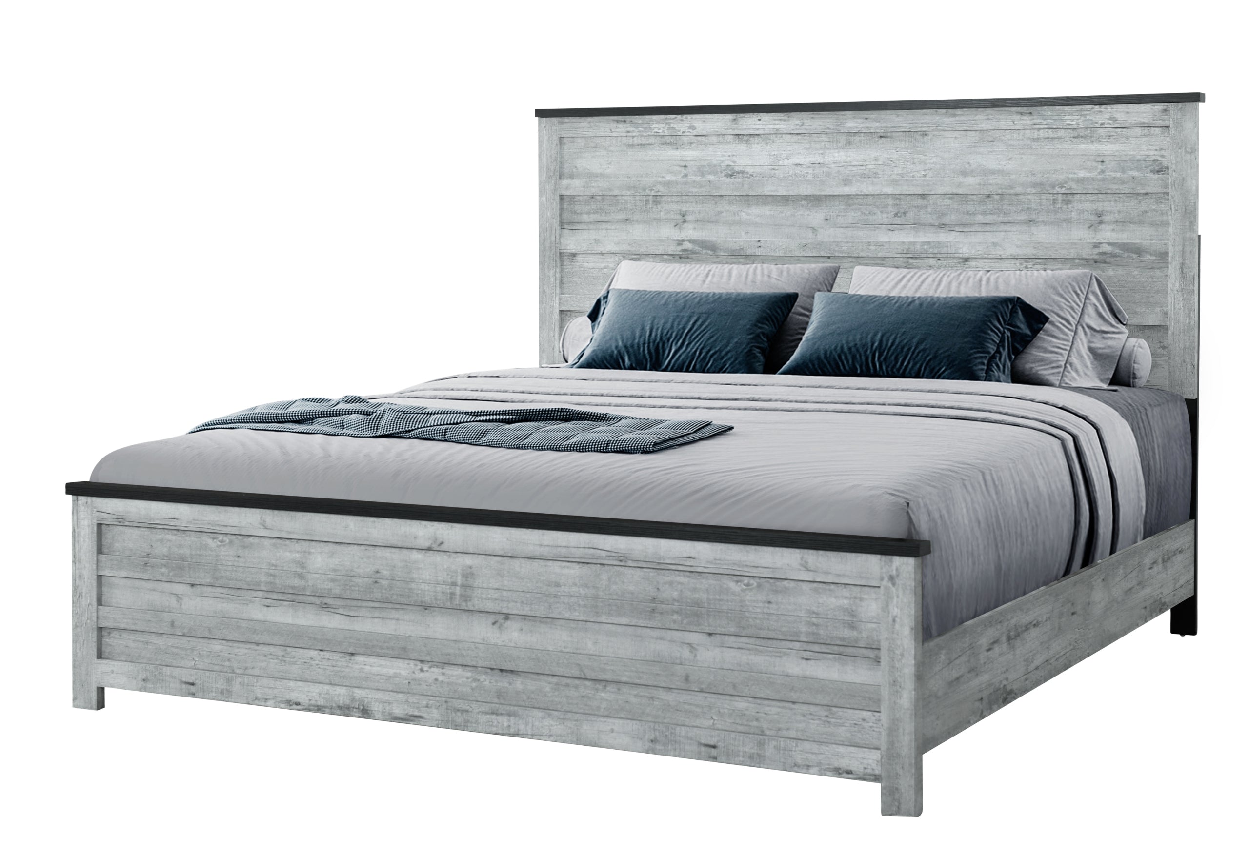 OZARK GREY WASH KING BED GROUP