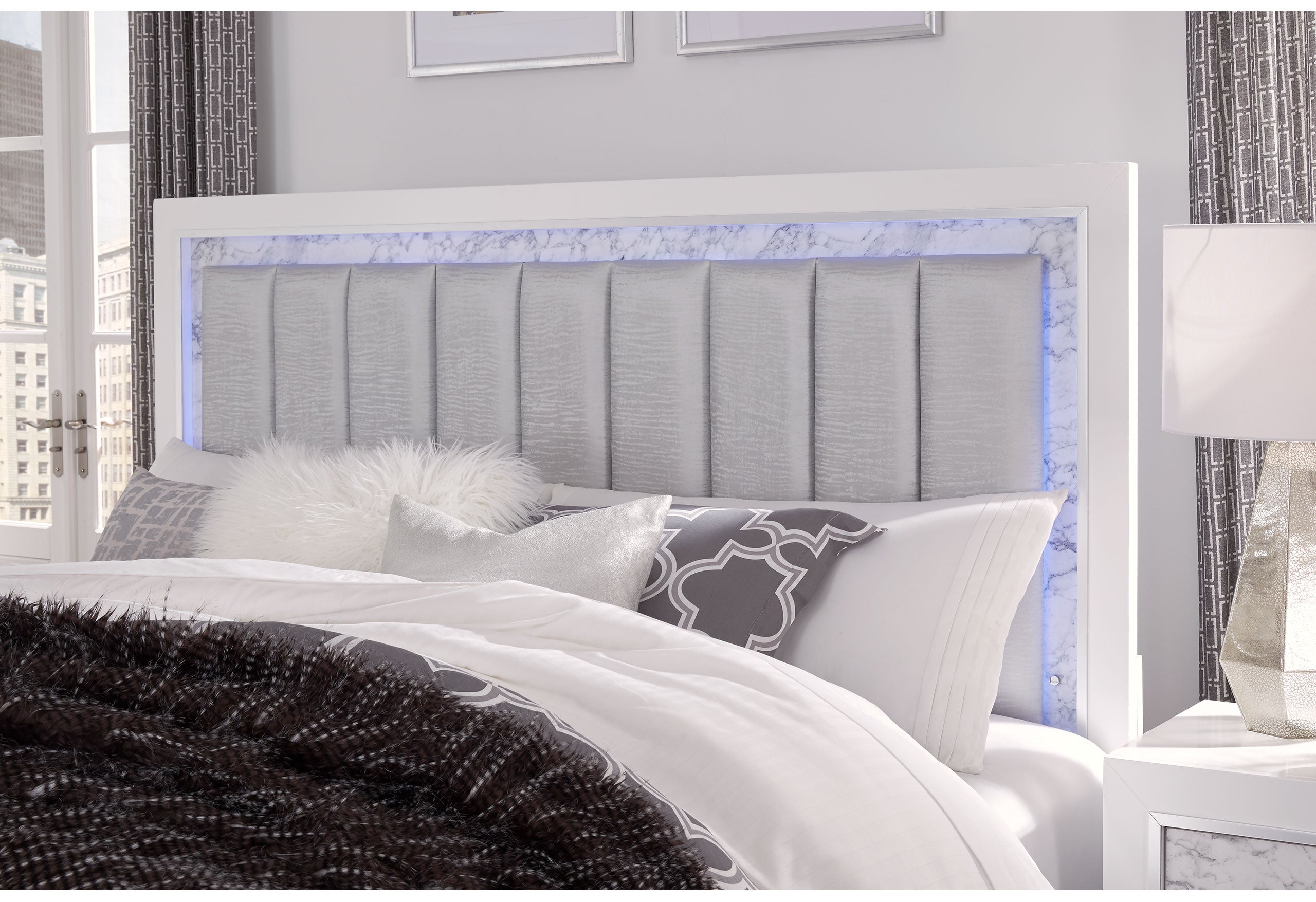 SANTORINI WHITE KING BED GROUP