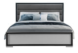 AMELIA GREY/BLACK FULL BED, DRESSER, MIRROR AND NIGHTSTAND