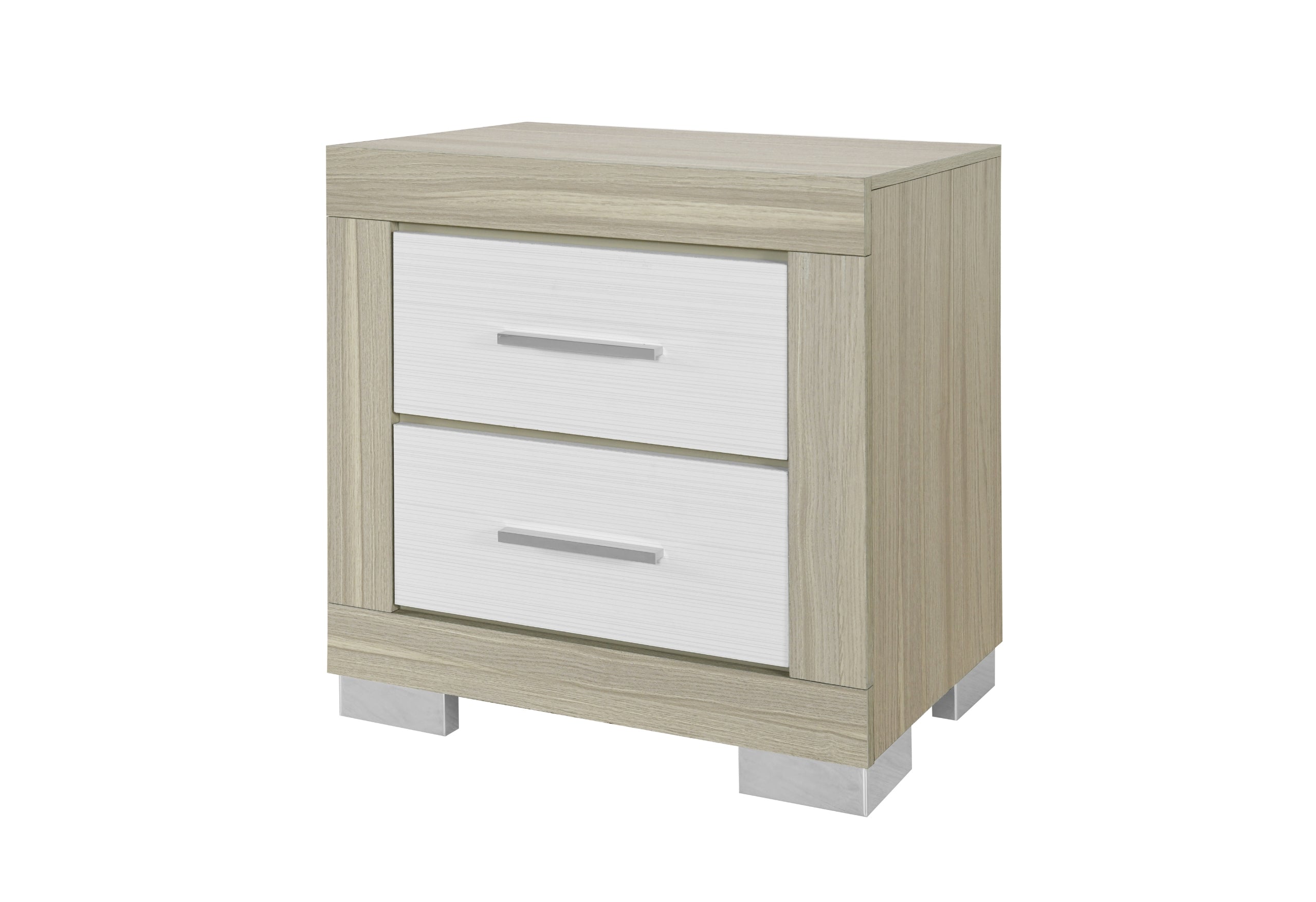 EMMA NATURAL/WHITE NIGHTSTAND