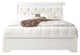 POMPEI METALLIC WHITE FULL BED WITH LED
