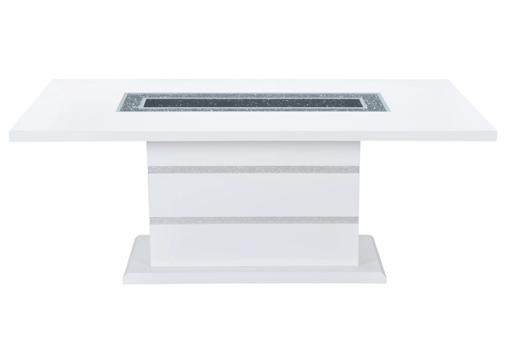 MESA DE COMEDOR BLANCA MONACO + SILLA DE COMEDOR MONACO