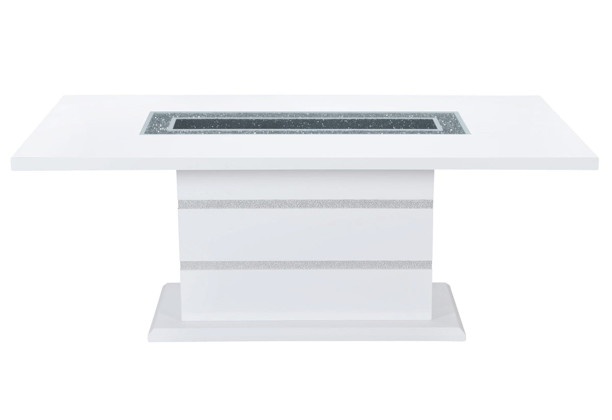 MESA DE COMEDOR BLANCA MONACO + SILLA DE COMEDOR MONACO