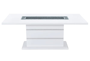 MESA DE COMEDOR BLANCA MONACO + SILLA DE COMEDOR MONACO
