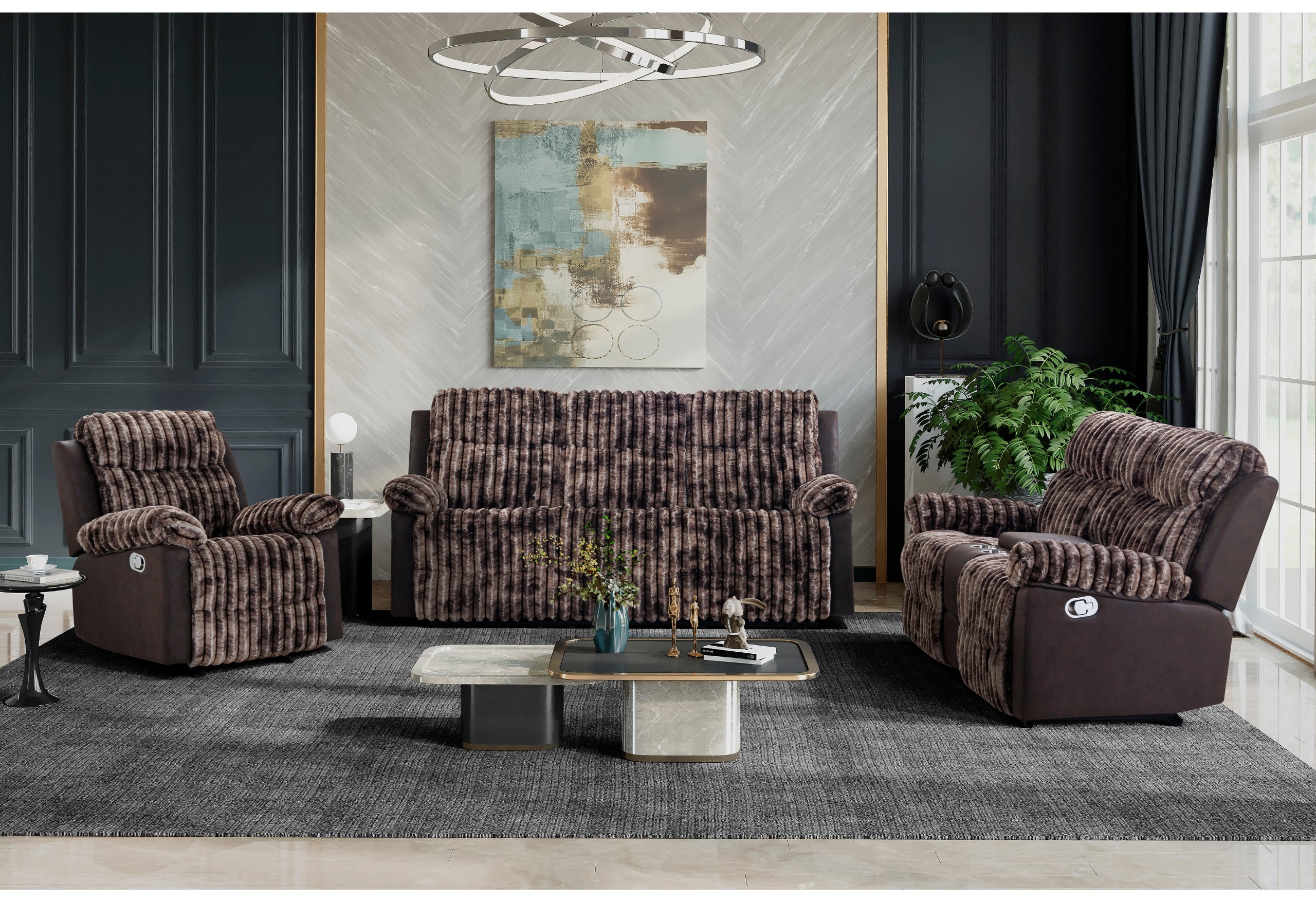 U6028 Sofa, Loveseat and Recliner LED Collection