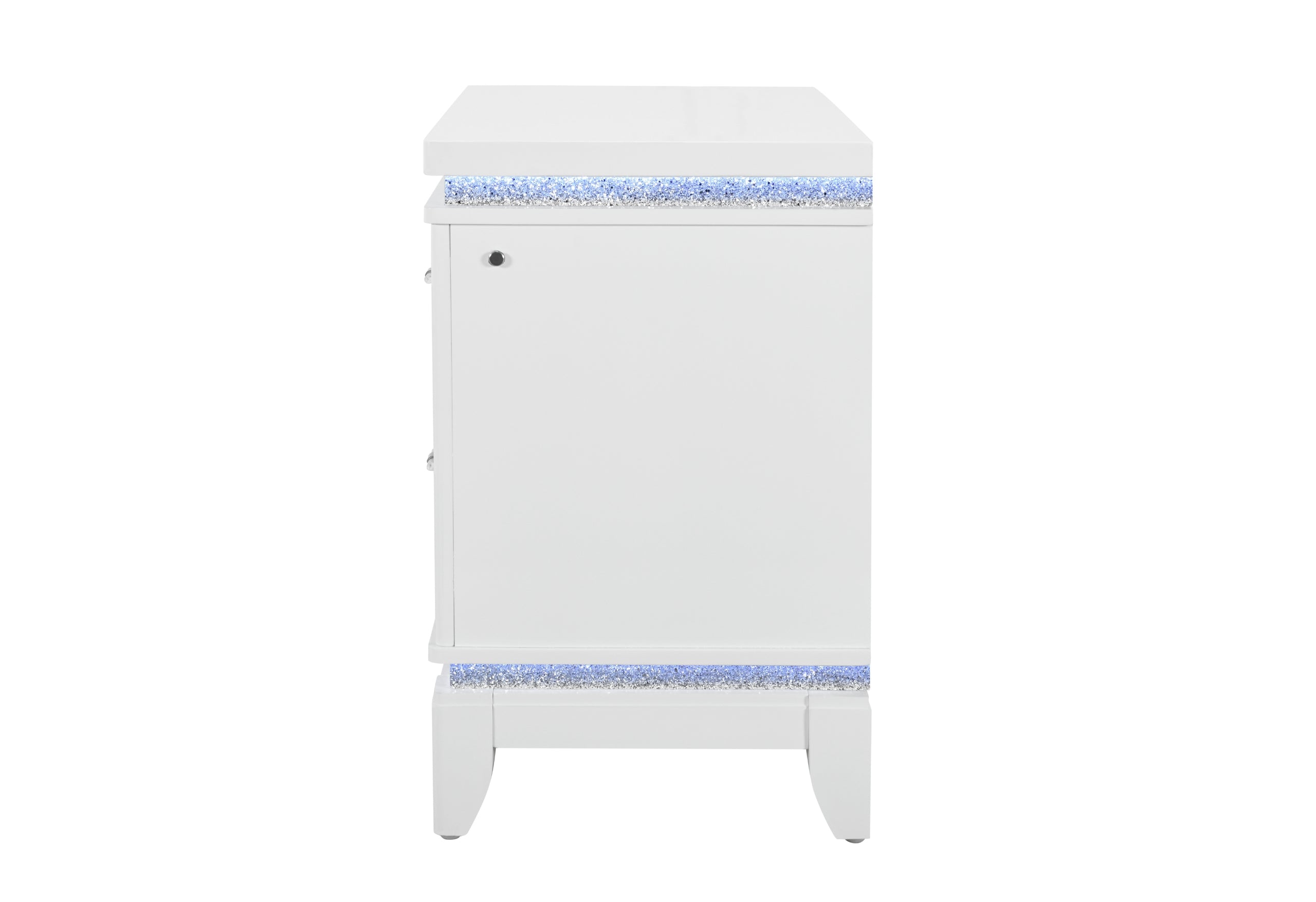 ALINA WHITE NIGHTSTAND WITH LED AND USB