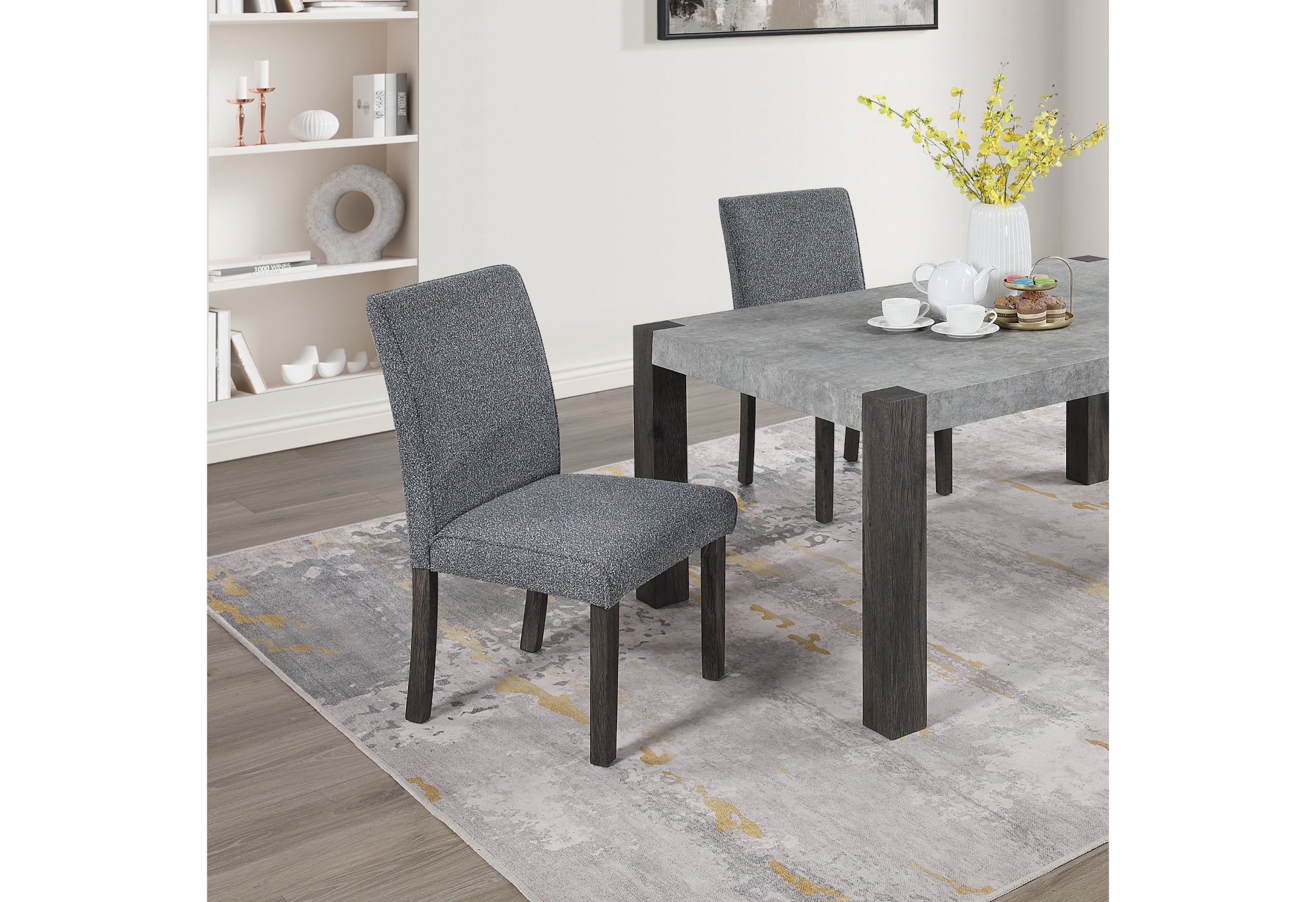 D05DT GREY DINING TABLE D40020DC GREY DINING CHAIR
