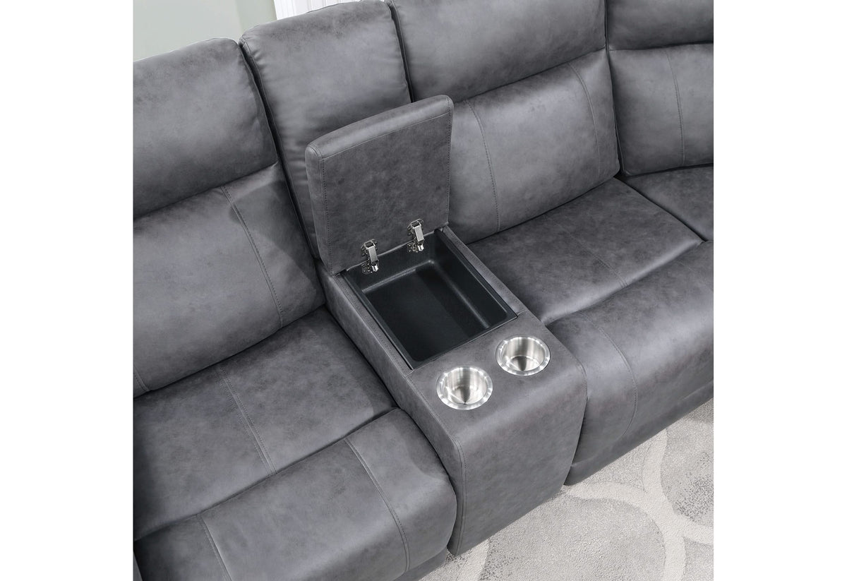 U1797 GREIGE RIGHT ARM FACING CONSOLE RECLINING LOVESEAT