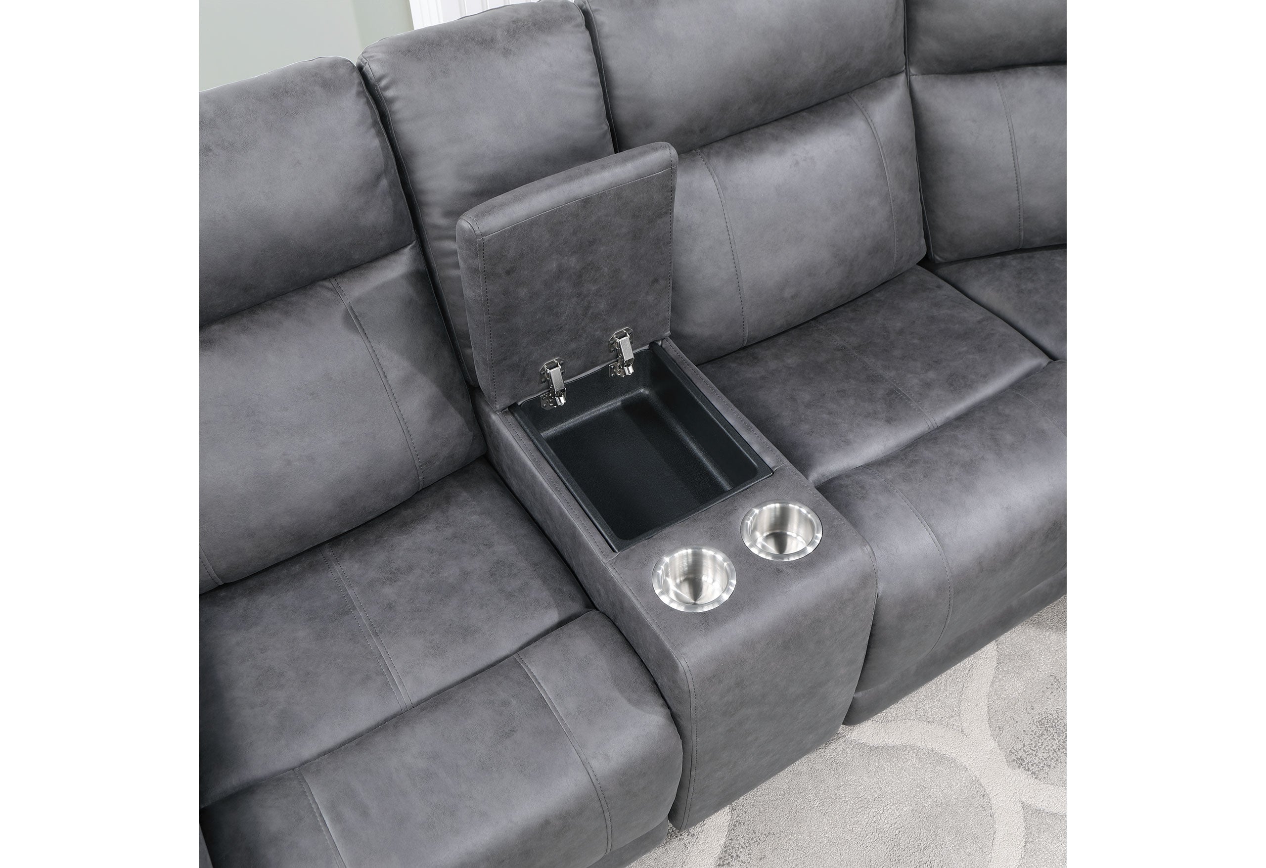U1797 GREIGE RIGHT ARM FACING CONSOLE RECLINING LOVESEAT
