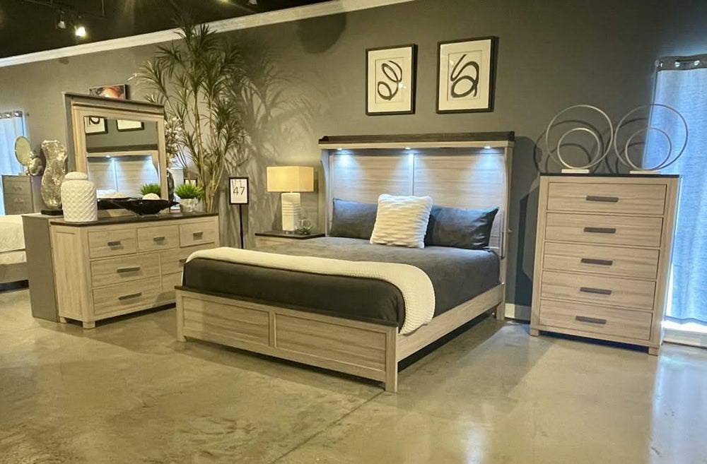 ASHLEY BROWN BED SET