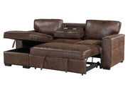 U0203 COFFEE REVERSIBLE SOFA BED WITH USB