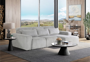 U5945 GREY POWER SECTIONAL