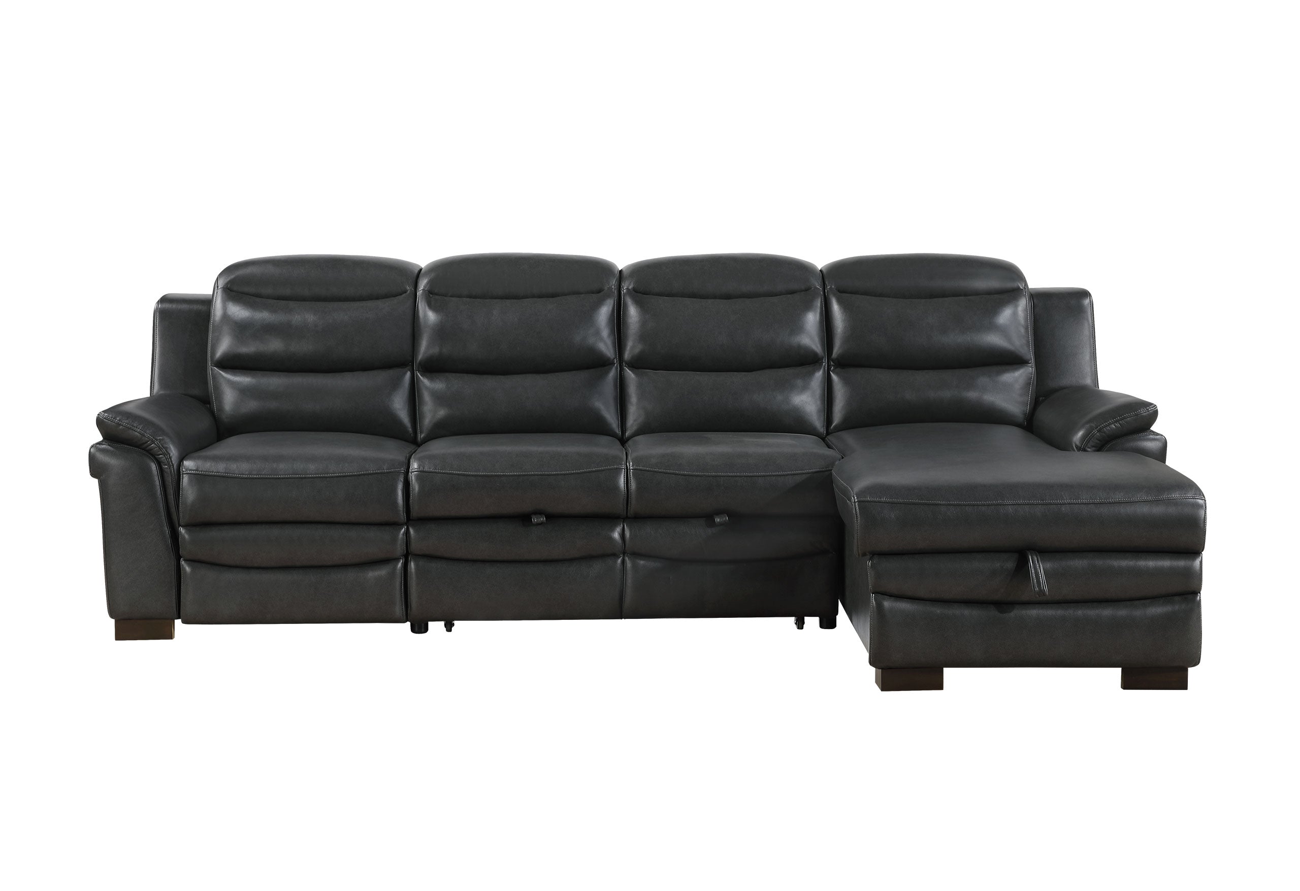 U8518 BLANCHE CHARCOAL LOVESEAT WITH PULL OUT BED