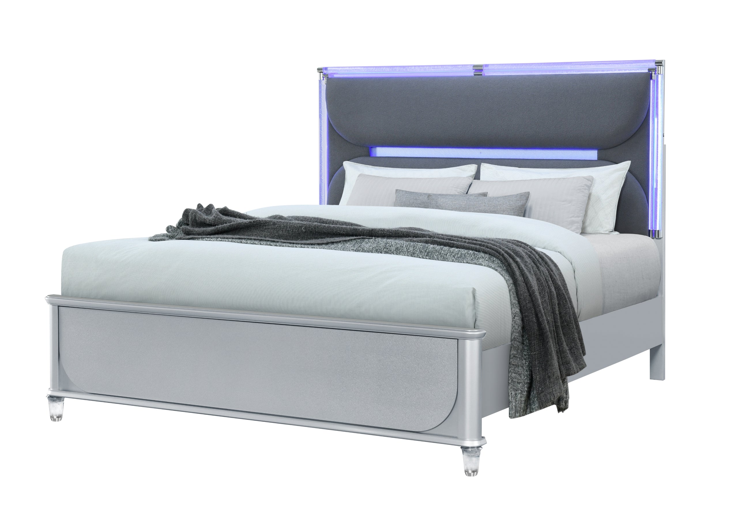 LANDO SILVER KING BED GROUP