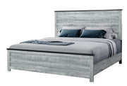 OZARK GREY WASH QUEEN BED SIDE RAILS