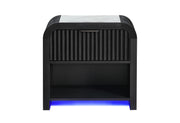 BECKETT WHT/BLK NIGHTSTAND W/LED & SPEAKER
