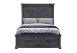 CAMA TATUM GRIS COMPLETA CON ALMACENAMIENTO
