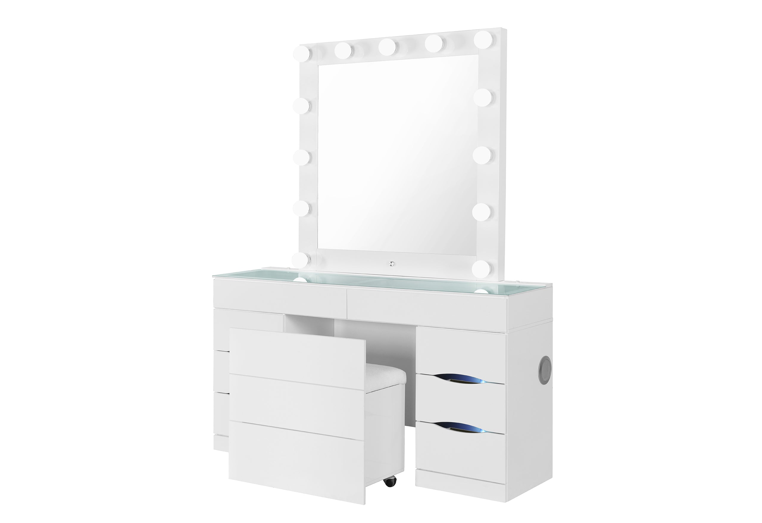 ELLA WHITE STORAGE STOOL