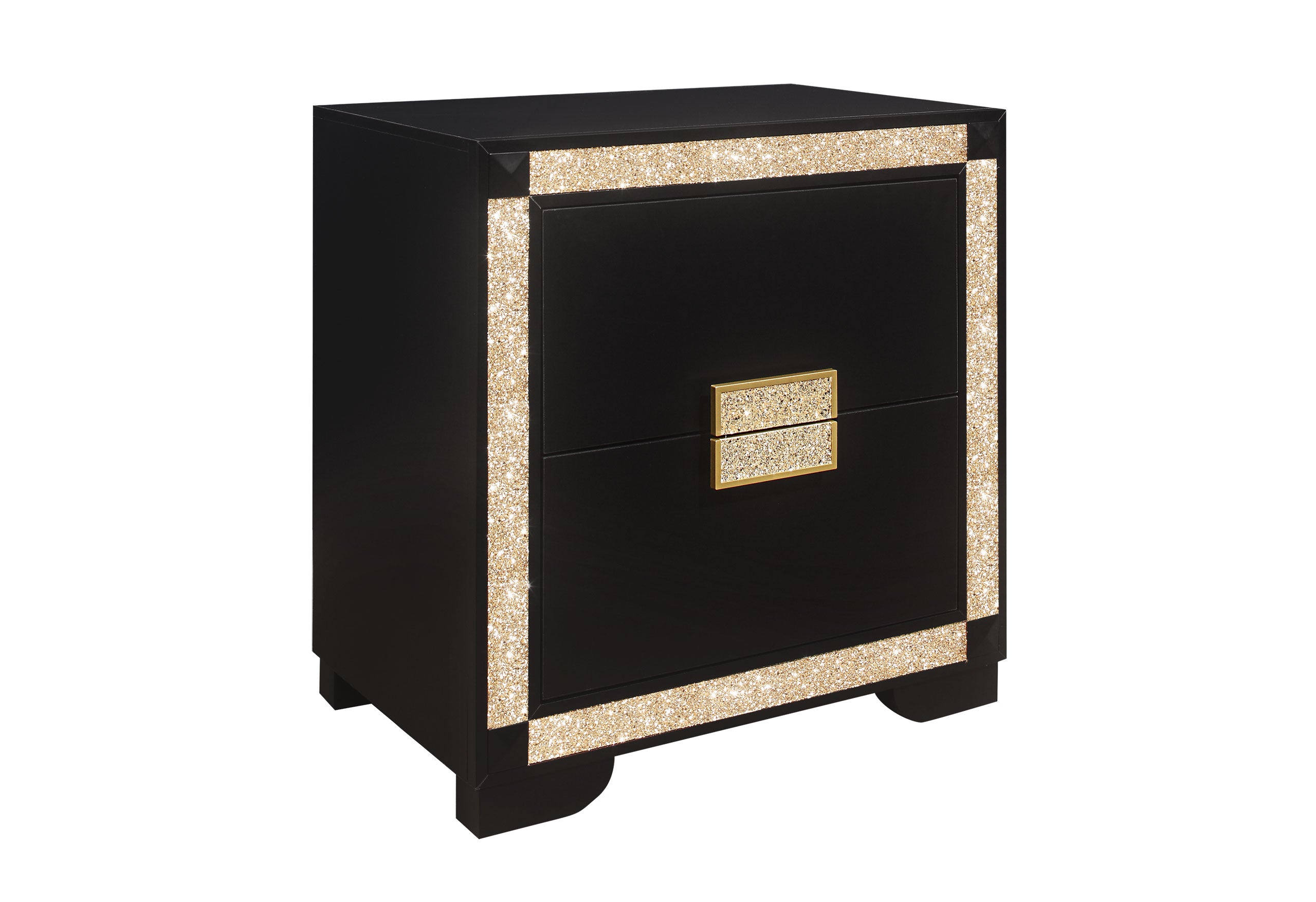 BLAKE BLACK/GOLD NIGHTSTAND