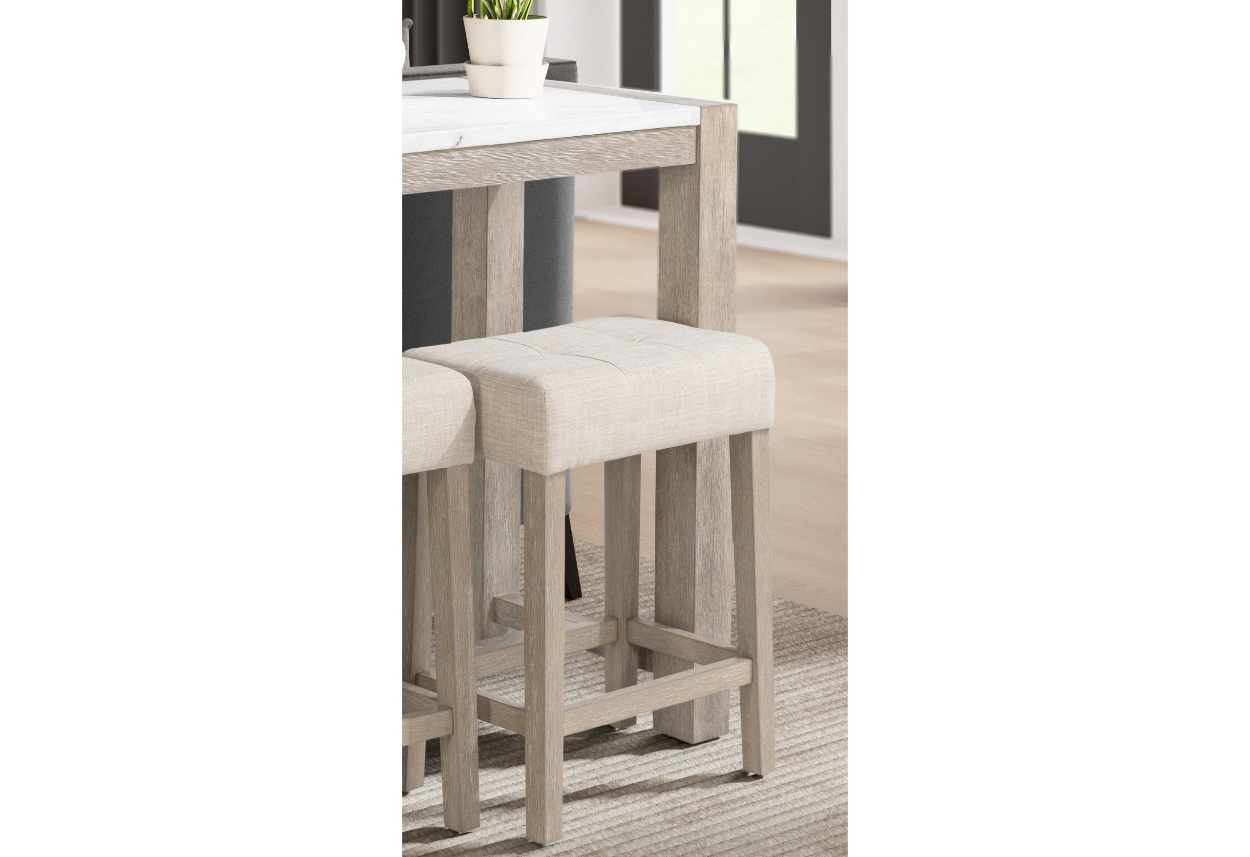D1321 CONSOLE SOFA TABLE AND 3 STOOLS