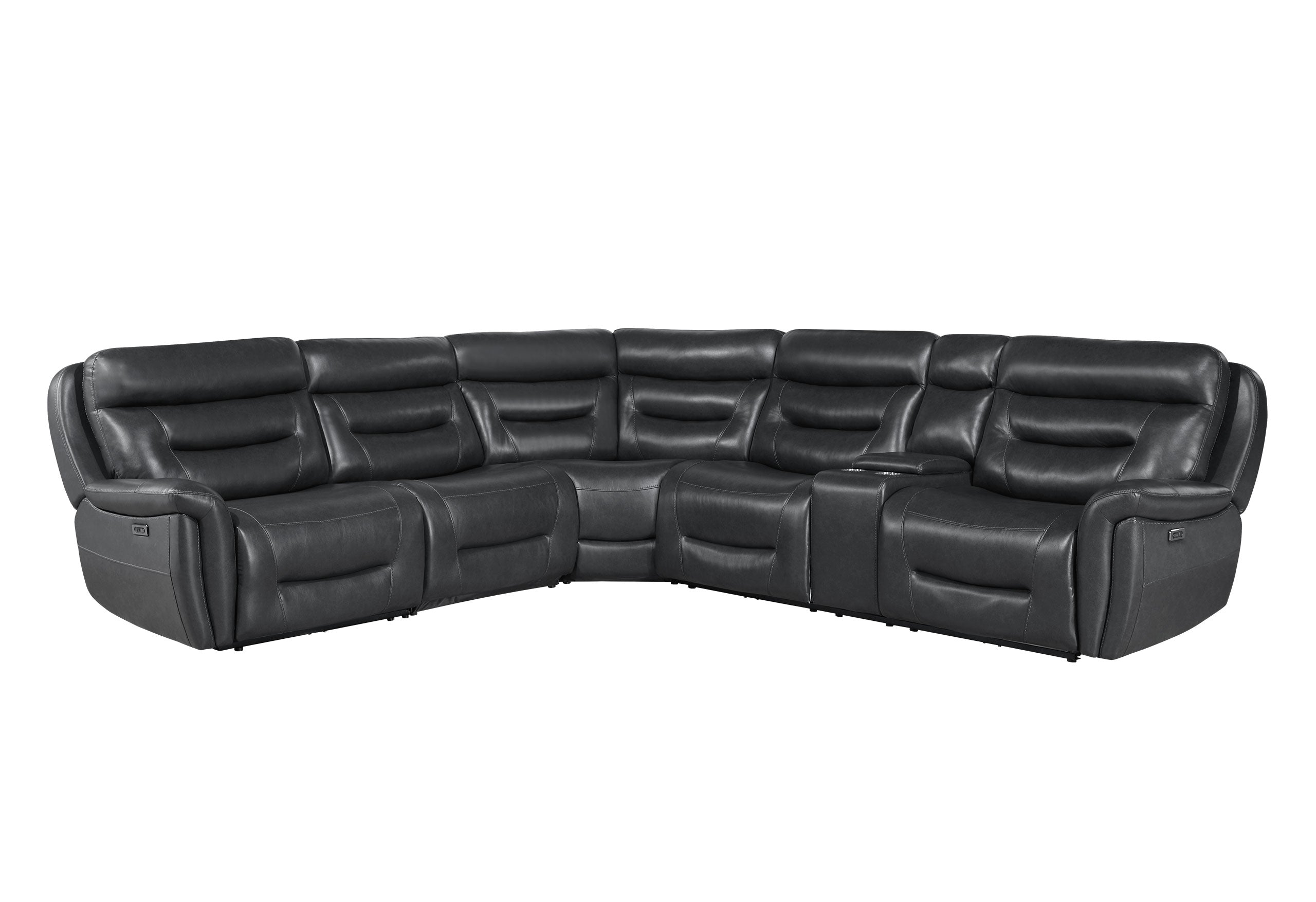 U8522 BLANCHE CHARCOAL RIGHT SIDE POWER CONSOLE REC LS WITH USB