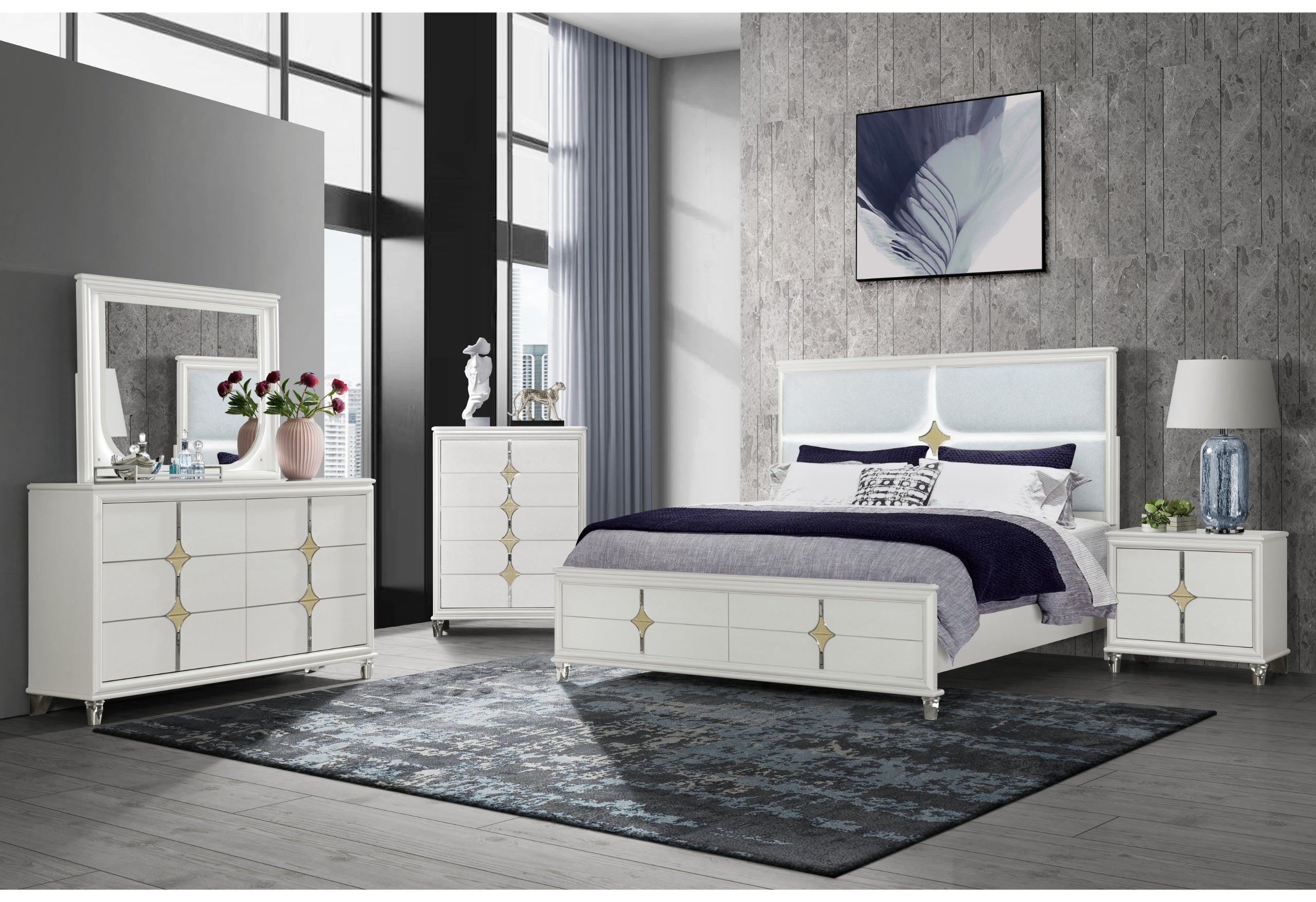 ORION GOLD KING BED GROUP