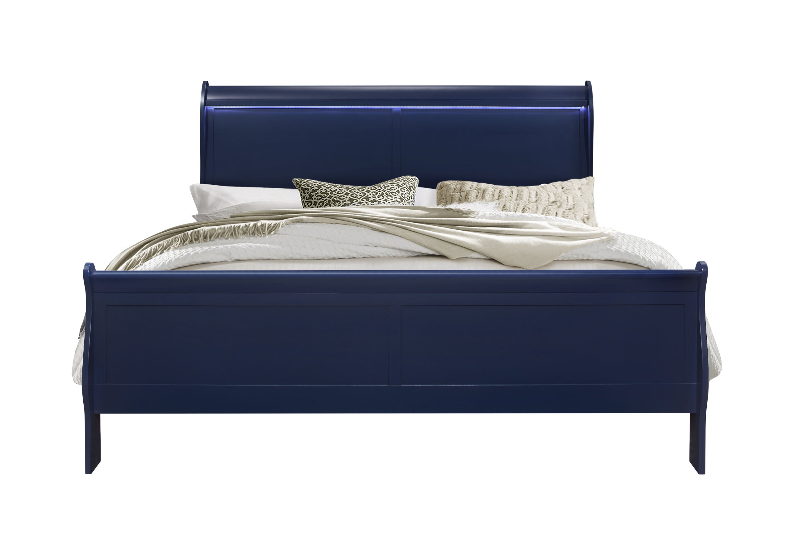 CHARLIE BLUE KING BED GROUP WITH LED