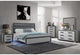 AMELIA GREY/BLACK FULL BED, DRESSER, MIRROR AND NIGHTSTAND