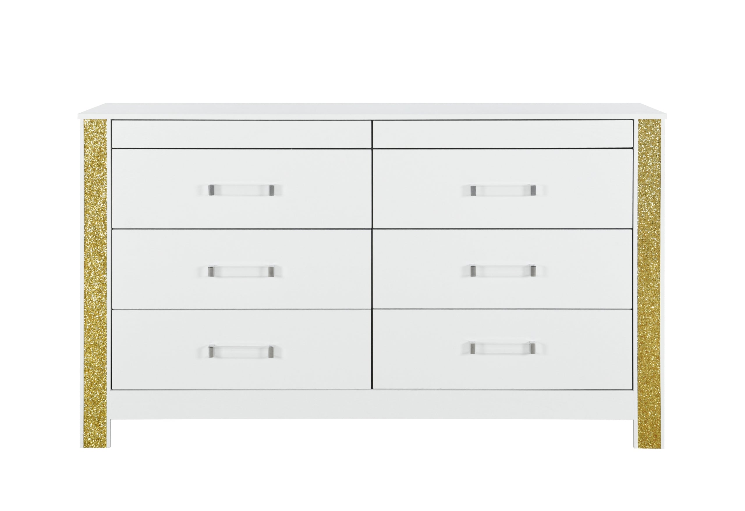 LOGAN WHITE GOLD DRESSER