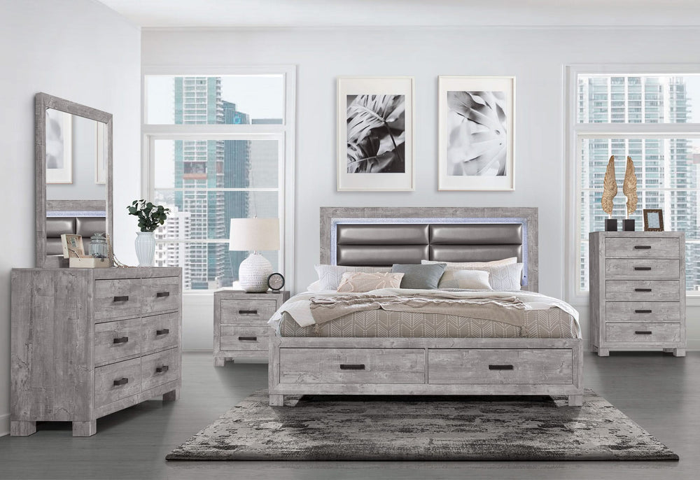 Cama Queen Nolan Grey