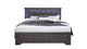 CAMA QUEEN POMPEI GRIS METALIZADO CON LED