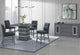 MESA DE BAR MONACO GRIS OSCURO Y 4 TABURETES DE BAR MONACO GRIS OSCURO